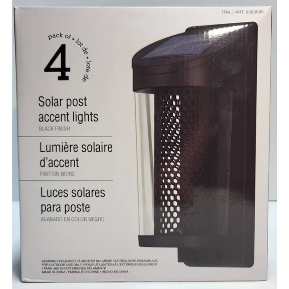 New GTX Solar LED Pathway Lights, 4-pack Outdoor Landscape Lighting 15 Lumens - Picture 4 of 5